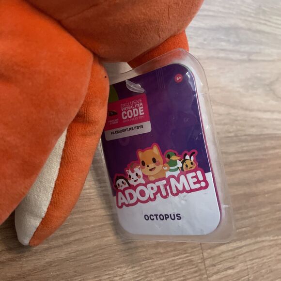 OCTOPUS Adopt Me Pets 8" Stuffed Plush Pet 2023 With Virtual Code - Picture 4 of 5